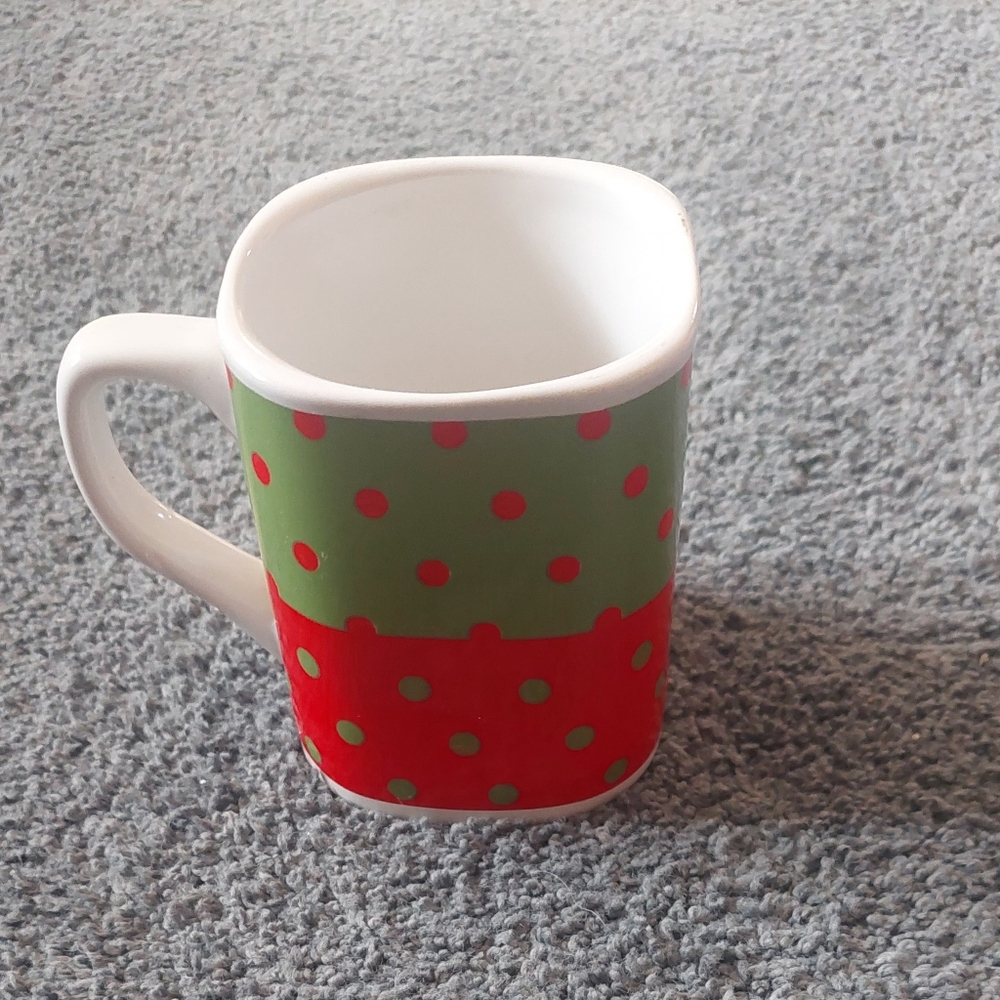 Polka Dot Christmas Themed Coffee Mug